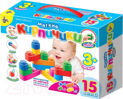 Развивающая игрушка Десятое королевство Мягкие кирпичики мини / 02672