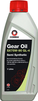 Трансмиссионное масло Comma Gear Oil GL4 SX 75W90 / SXGL41L (1л)