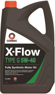 Моторное масло Comma X-Flow Type G 5W40 / XFG5L (5л)
