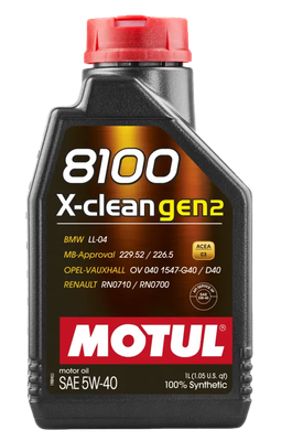 Моторное масло Motul 8100 X-clean gen2 5W40 / 109761 (1л)