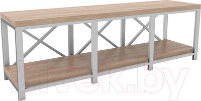 Тумба Hype Mebel Флорида 120x40 (белый/дуб галифакс натуральный)