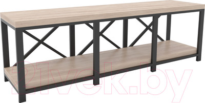 Тумба Hype Mebel Флорида 120x40 (черный/древесина белая)