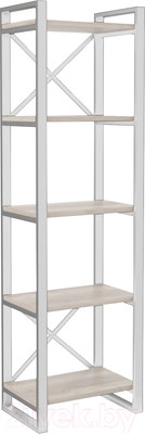 Стеллаж Hype Mebel Стандарт 50x170 (белый/древесина белая)
