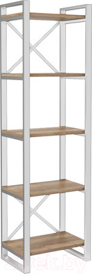Стеллаж Hype Mebel Стандарт 50x200 (белый/дуб галифакс натуральный)