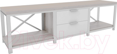 Тумба Hype Mebel Хельга 120x40 (белый/древесина белая)