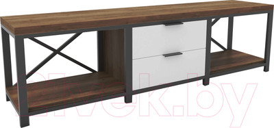 Тумба Hype Mebel Хельга 150x40 (черный/дуб галифакс олово)