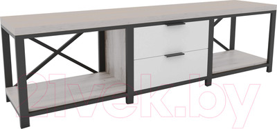 Тумба Hype Mebel Хельга 150x40 (черный/древесина белая)