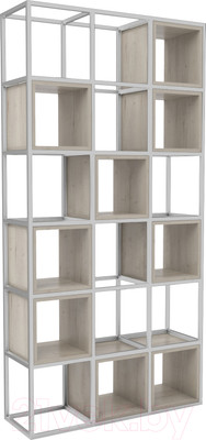 Стеллаж Hype Mebel Грос 105x210 (белый/древесина белая)