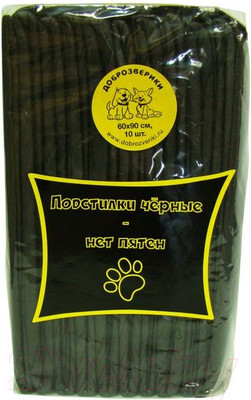 Одноразовая пеленка для животных Доброзверики 60x90 / ЧПС90/10 (10шт)