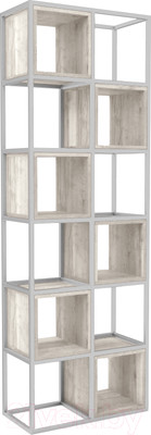 Стеллаж Hype Mebel Грос-2 70x175 (белый/древесина белая)