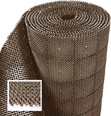 Коврик грязезащитный Ковропласт Травка (92x1180, коричневый)