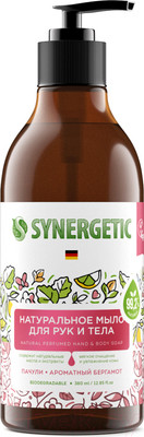 Мыло жидкое Synergetic Натуральное Пачули и ароматный бергамот (380мл)