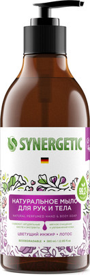 Мыло жидкое Synergetic Натуральное Цветущий инжир и лотос (380мл)