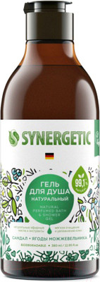 Гель для душа Synergetic Натуральный Биоразлагаемый Сандал и ягоды можжевельника (380мл)