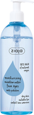 Мицеллярная вода Ziaja Увлажняющая для сухой кожи лица и глаз (390мл)