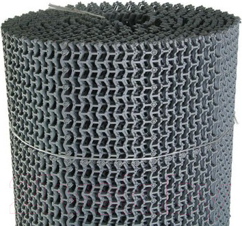 Коврик грязезащитный Ковропласт Волна (100х1000, серый)