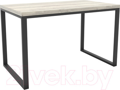 Обеденный стол Hype Mebel Чикаго 110x70 (черный/древесина белая)