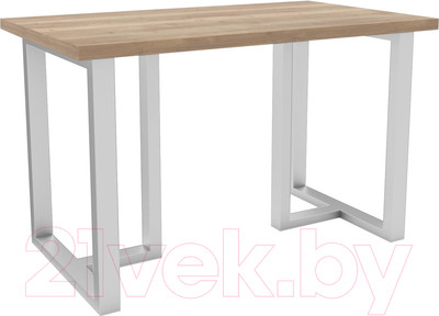 Обеденный стол Hype Mebel Триног 110x70 (белый/дуб галифакс натуральный)