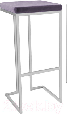 Табурет барный Hype Mebel Кинг (белый/фиолетовый)