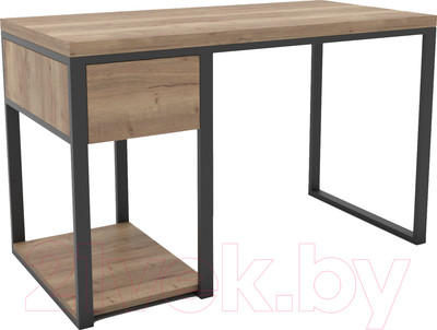 Письменный стол Hype Mebel Дэск 110x50 (черный/дуб галифакс натуральный)