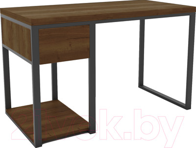 Письменный стол Hype Mebel Дэск 120x60 (черный/дуб галифакс олово)