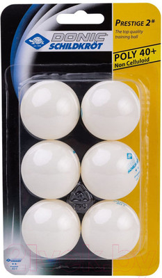 Набор мячей для настольного тенниса Donic Schildkrot Prestige (6шт, белый)