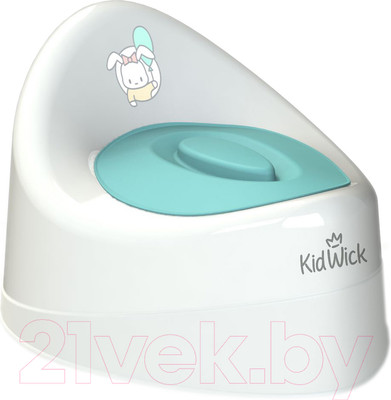 Детский горшок Kidwick Ракушка / KW030102 (белый/бирюзовый)