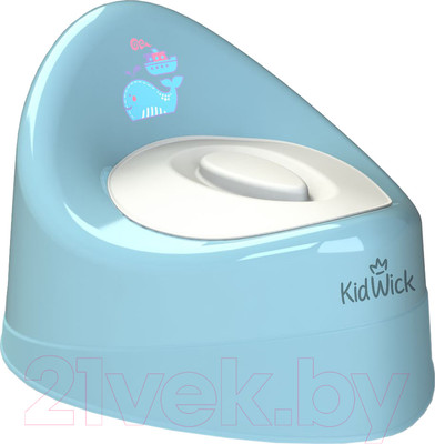 Детский горшок Kidwick Ракушка / KW030202 (голубой/белый)