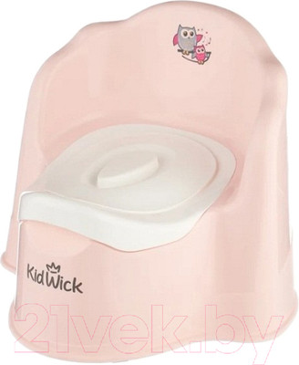 Детский горшок Kidwick Трон / KW070302 (розовый/белый)