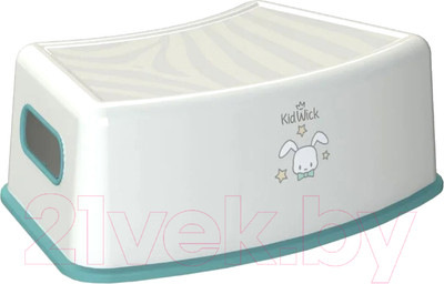 Табурет-подставка Kidwick Тигр / KW180104 (белый/бирюзовый)
