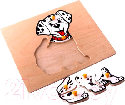 Развивающая игрушка ЛЭМ Рамка-вкладыш. Далматинец / 1412