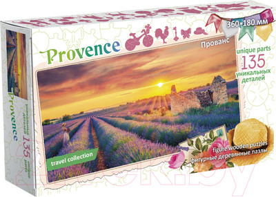 Пазл Нескучные игры Прованс. Франция Фигурный деревянный пазл / 8284