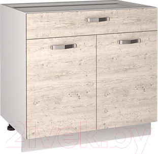 Шкаф-стол кухонный Anrex Alesia 2D1S/80-F1 (серый/сосна винтаж)