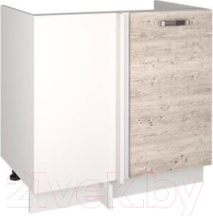 Шкаф под мойку Anrex Alesia угловой 1D/80 F1 (серый/сосна винтаж)