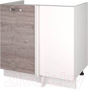 Шкаф под мойку Anrex Alesia угловой 1D/80 F1 (серый/дуб анкона)