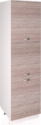 Шкаф-пенал кухонный Anrex Alesia 3D/60-F1 (серый/дуб анкона)