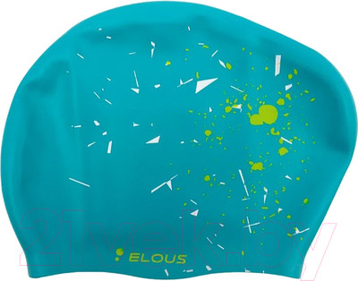 Шапочка для плавания Elous EL006 (брызги/голубой)