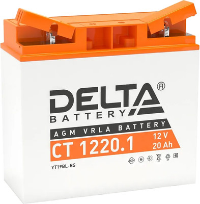 Мотоаккумулятор DELTA AGM CT1220.1 YT19BL-BS (20 А/ч)
