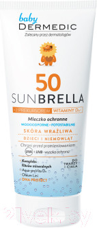 Молочко солнцезащитное Dermedic Sunbrella Baby SPF50 ZnO + TiO2 (100г)