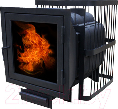 Печь-каменка КомфортПром Чугун Панорама 10013023 (79кг)