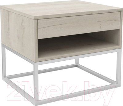 Прикроватная тумба Hype Mebel 50x35 (белый/древесина белая)