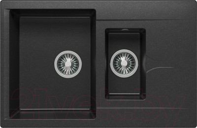 Мойка кухонная Polygran BRIG-770 (черный)