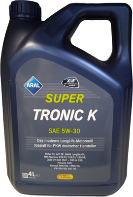 Моторное масло Aral SuperTronic K 5W30 (4л)