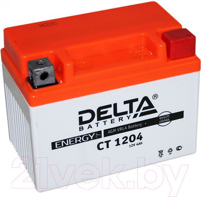Мотоаккумулятор DELTA AGM СТ 1204 YB4L-B / YB4L-A / YTX4L-BS (4 А/ч)