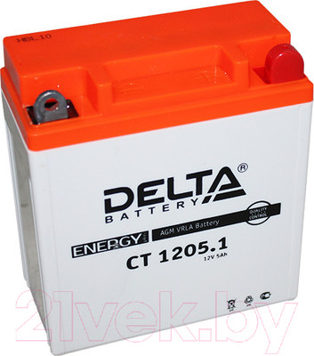Мотоаккумулятор DELTA AGM СТ 1205.1 12N5-3B / YB5L-B (5 А/ч)