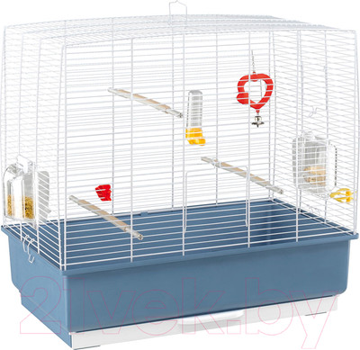 Клетка для птиц Ferplast Rekord 4 / 52003814 (белый/синий)