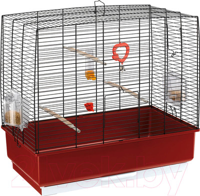 Клетка для птиц Ferplast Rekord 4 / 52003817 (черный/красный)