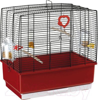 Клетка для птиц Ferplast Rekord 3 / 52009817 (черный/красный)