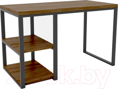 Письменный стол Hype Mebel Дэск-2 120x60 (черный/дуб галифакс олово)