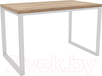 Письменный стол Hype Mebel Чикаго 120x60 (белый/дуб галифакс натуральный)